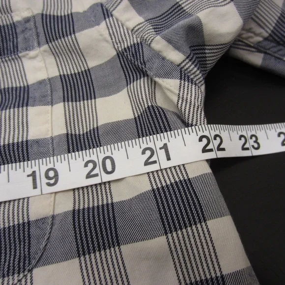 Patagonia Shirt Mens M Grey/white Plaid Pockets Button Up Cotton hiking outdoor - Picture 10 of 14